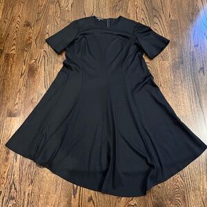 NWOT - Lafayette 148 Wool Paneled Midi Asymmetrical Hem Dress (sz 1X)